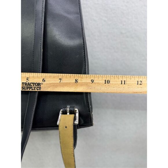 Y2K Mondani New York Womens Black Soft Simulated Leather Backpack Purse - Picture 3 of 10